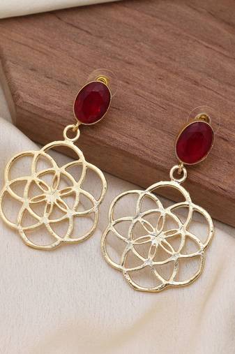 Maroon color amrapali earrings