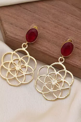 Maroon color amrapali earrings
