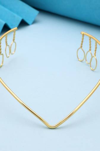 Gold color hair crown