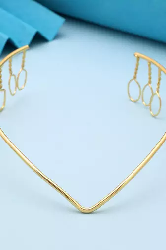 Gold color hair crown