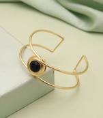 Black color gold plated bracelet