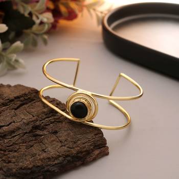 Black color gold plated bracelet 2