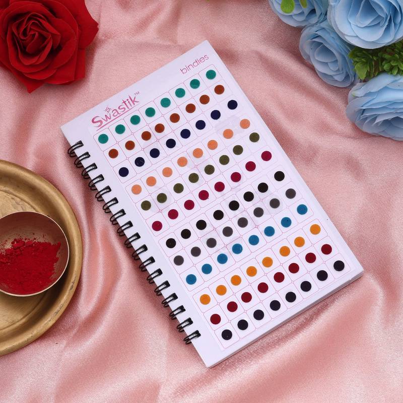 Assorted color plain mini bindi book for women & girls- total pieces- 960