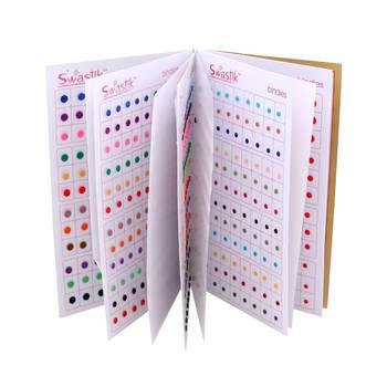 Assorted color plain mini bindi book for women & girls- total pieces- 960 2