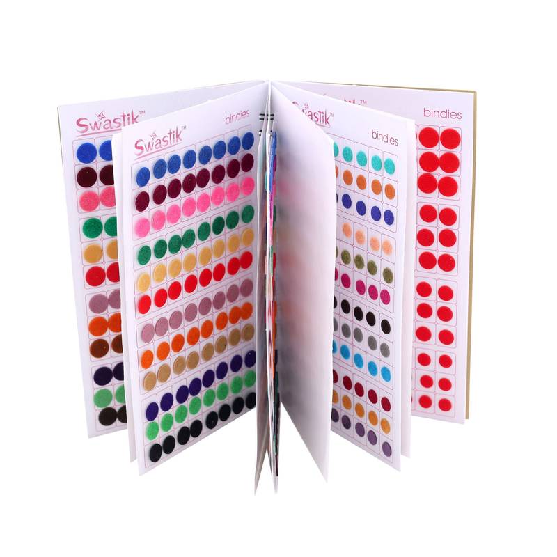 Assorted color plain big bindi book for women & girls- total pieces- 960