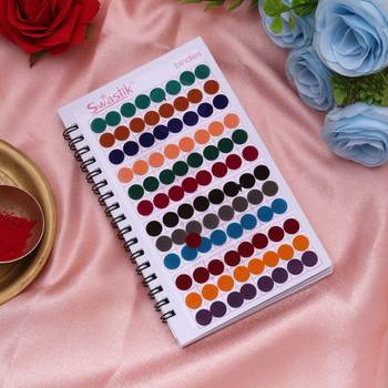 Assorted color plain big bindi book for women & girls- total pieces- 960 2