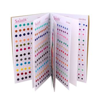 Assorted color plain big bindi book for women & girls- total pieces- 576 1