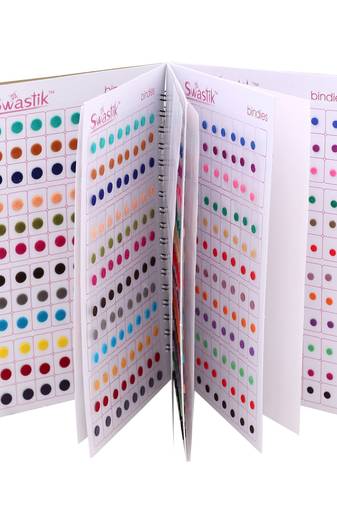 Assorted color plain big bindi book for women & girls- total pieces- 576