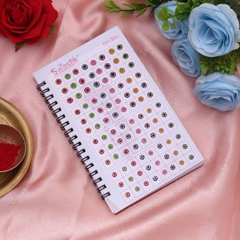 Assorted color plain big bindi book for women & girls- total pieces- 576 3
