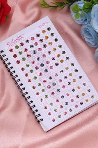 Assorted color plain big bindi book for women & girls- total pieces- 576