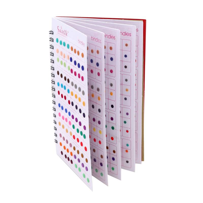 Assorted color plain mini bindi book for women & girls- total pieces- 576