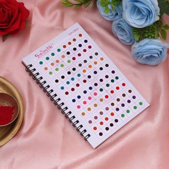 Assorted color plain mini bindi book for women & girls- total pieces- 576 2