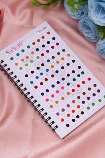 Assorted color plain mini bindi book for women & girls- total pieces- 576