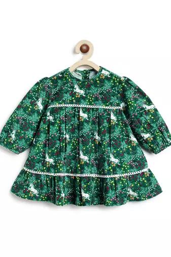 Green printed cotton co ord set