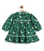 Green printed cotton co ord set