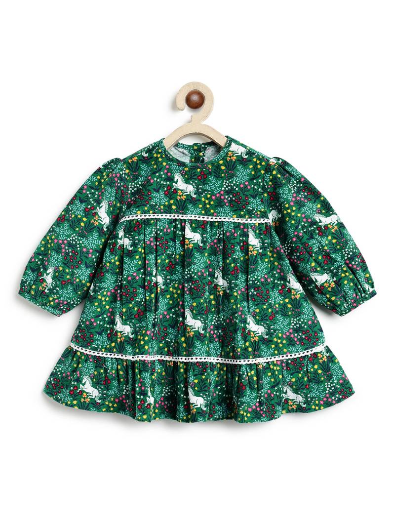 Green printed cotton co ord set