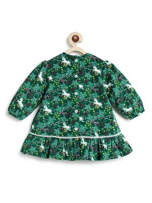 Green printed cotton co ord set 3