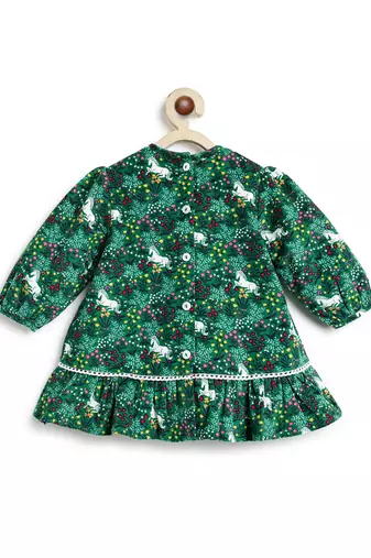 Green printed cotton co ord set