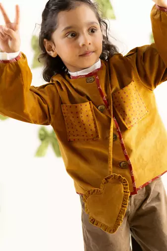 Yellow corduroy jacket