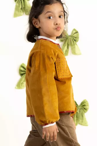 Yellow corduroy jacket