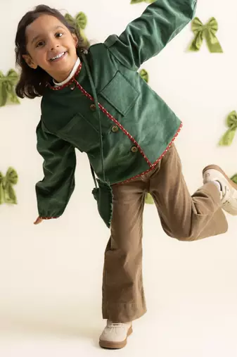 Green corduroy jacket