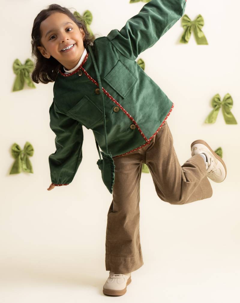 Green corduroy jacket