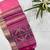 pink soft khadi raw art silk saree with patola pallu