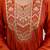 Rust vichitra silk heavy thread embroidery work kurta pant set
