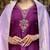 Purple chanderi heavy thread embroidery work with jacquard dupatta kurta pant set