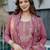 Dusty pink chanderi heavy thread embroidery work with printed dupatta kurta pant set