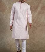 Men's stylish rayon glitter sequins embroidery kurta pyjama