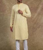Men's stylish rayon glitter sequins embroidery kurta pyjama