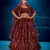 maroon organza lehenga set with choli and dupatta 