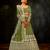 green net lehenga set with choli and dupatta 