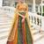 multicolor georgette lehenga set with choli and dupatta 