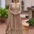 Peach chinon embroidered top dupatta & skirt set