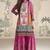Pink crerpe silk mirror work designer plazzo suit