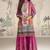 Pink crerpe silk mirror work designer plazzo suit