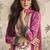 Pink crerpe silk mirror work designer plazzo suit