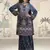 Blue crerpe silk mirror work designer palazzo suit