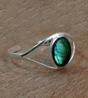 Labradorite bracelet | handmade 925 sterling silver jewelry  spiritual healing bracelet 2