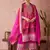 faux georgette fabric zari embroidery straight suit with dupatta