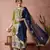 women's faux georgette fabric zari embroidery straight suit with dupatta