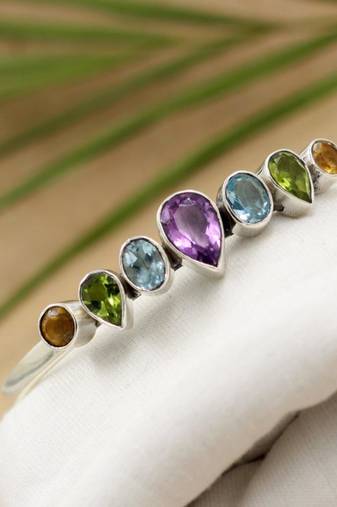 Labradorite stone bracelet | handmade 925 sterling silver jewelry