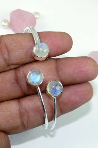 Handmade amethyst bangle | 925 sterling silver open cuff | adjustable gemstone bracelet | statement jewelry for her