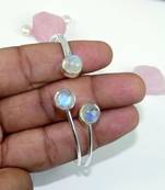 Handmade amethyst bangle | 925 sterling silver open cuff | adjustable gemstone bracelet | statement jewelry for her