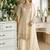 off white Thread georgette palazzo salwar suit