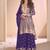 Violet  georgette embroidered palazzo suit