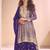 Violet  georgette embroidered palazzo suit