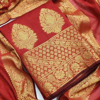 maroon jacquard woven dress material 3